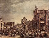 Pope Pius VI Blessing the People on Campo Santi Giovanni e Paolo by Francesco Guardi